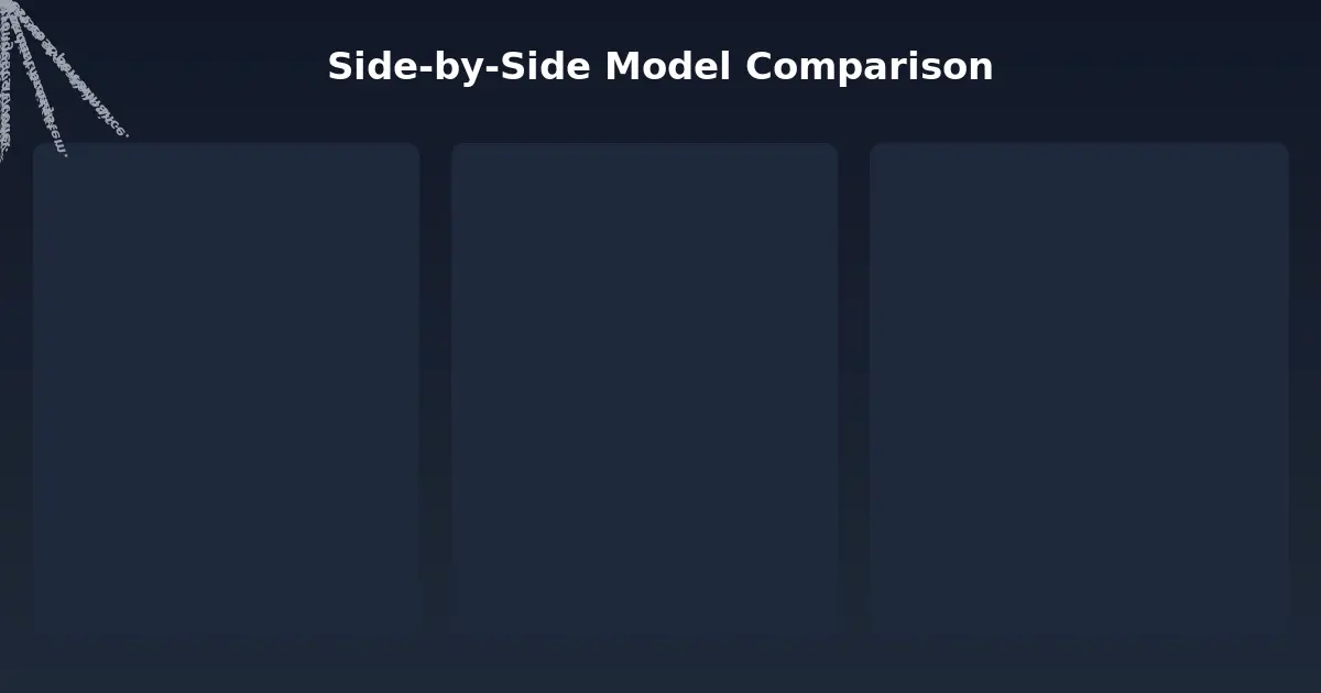Side by side output comparison across all four models